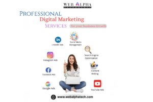 Professional digital marketing services by Web Alpha Technosoft including SEO, Google Ads, Facebook Ads,